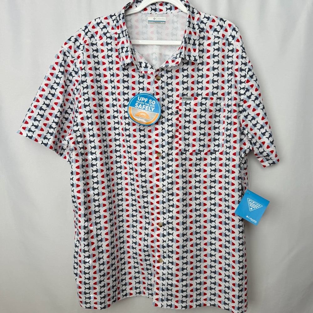 NWT Men’s Bluefin Winds Camp Shirt Outdoor wear UPF 50, XL